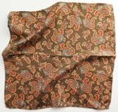 Small Paisley pocket handkerchief 10 inches square traditional hankie o